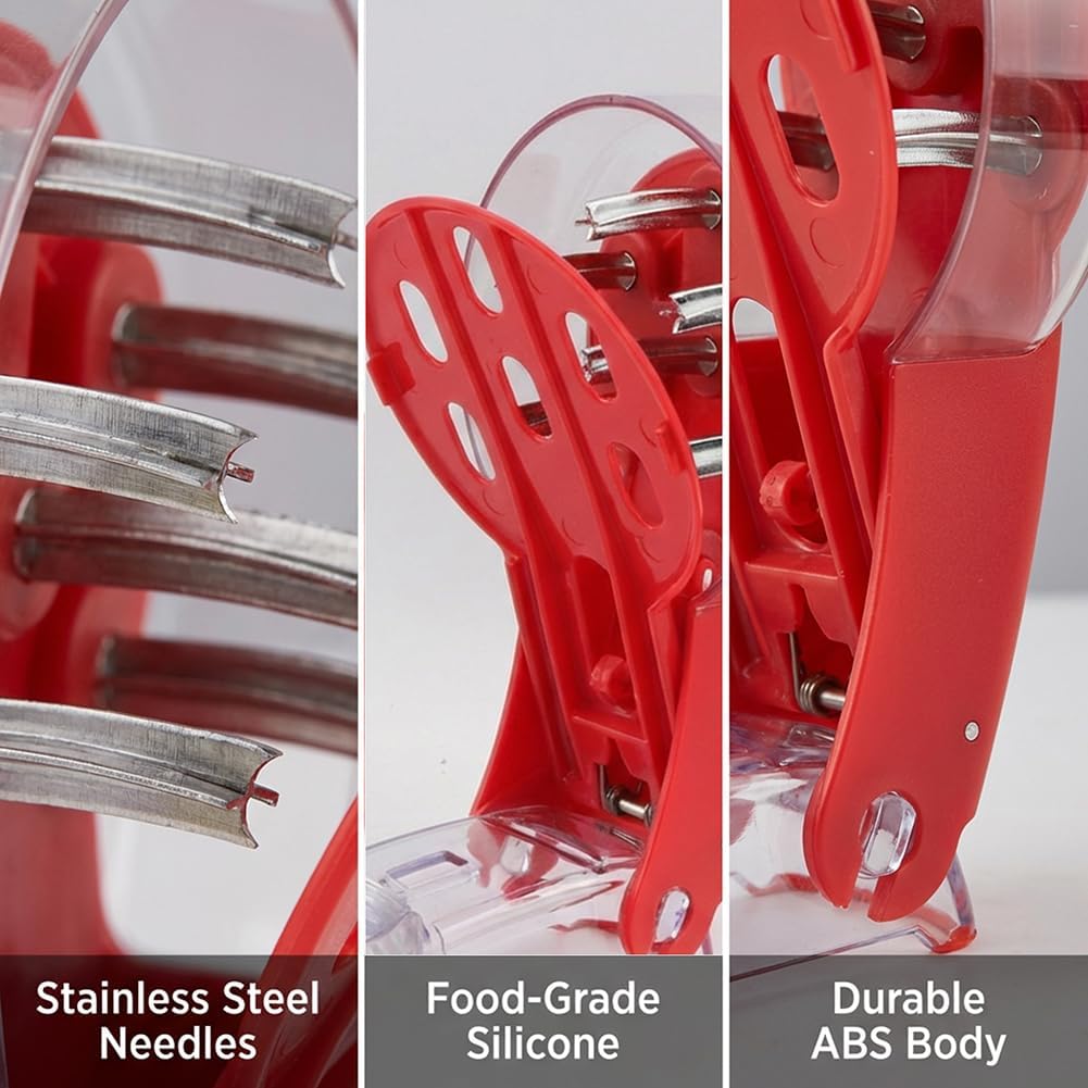 Cherry Pitter Tool, Portable Cherry Corer Pitter with Ergonomic Push Design, Pit 6 Cherries at Once, for Making Cherries Jam, Easy to Use