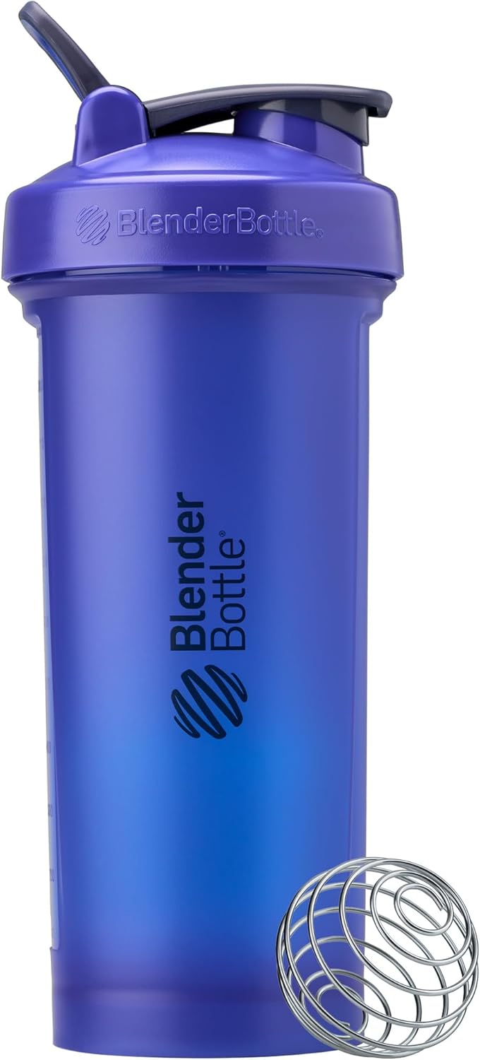 BlenderBottle Classic V2 Shaker Bottle Perfect for Protein Shakes and Pre Workout, 28-Ounce, Clear/Black