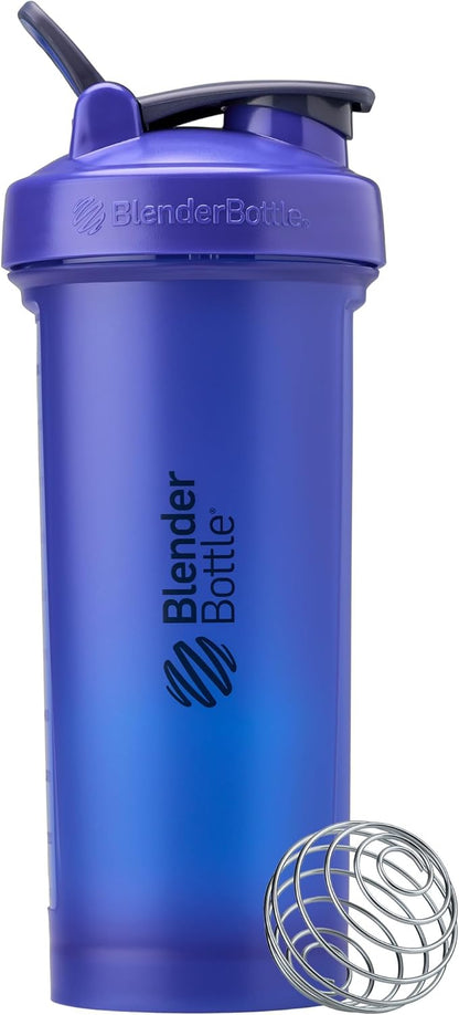 BlenderBottle Classic V2 Shaker Bottle Perfect for Protein Shakes and Pre Workout, 28-Ounce, Clear/Black