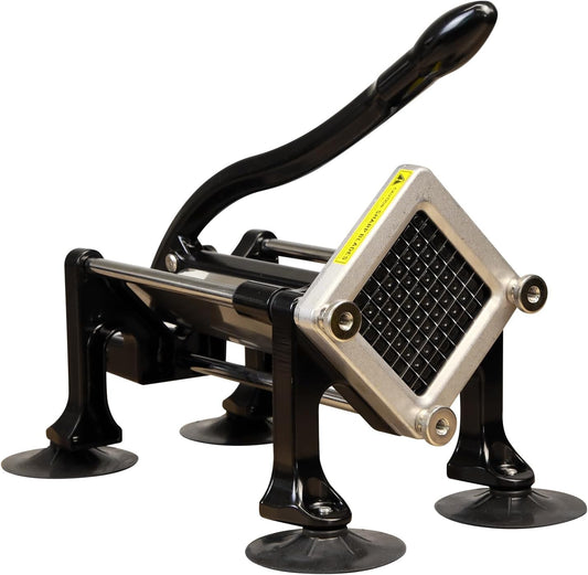 Commercial French Fry Cutter, Heavy Duty Potato Slicer with 3/8Inch Blade, Stainless Steel Potato ChopperFrench Fries Cutter with Suction Feet,