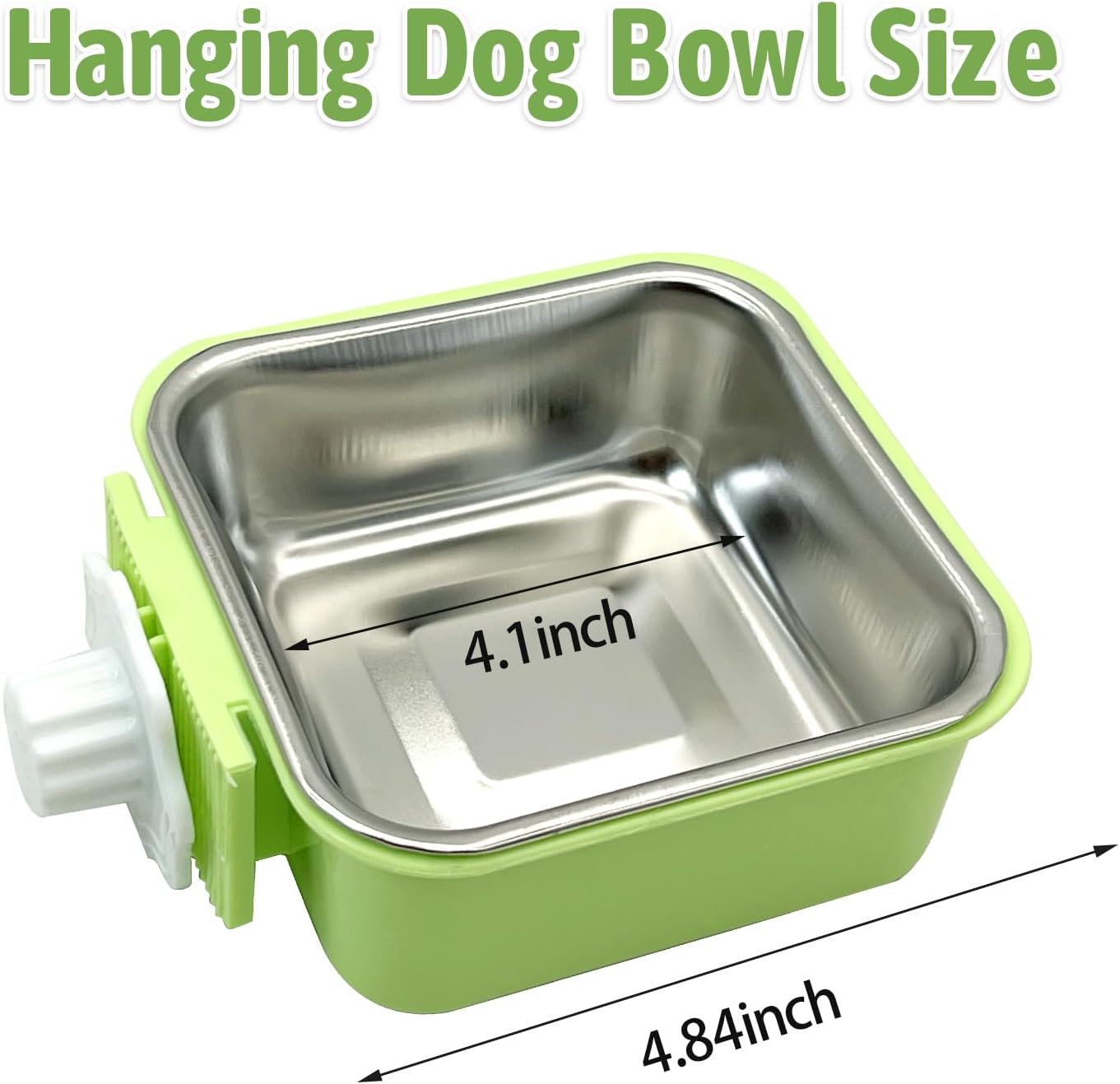 kathson 2PCS Stainless Steel Dog Bowls Set Removable no tip Puppy Food and Water Feeder Bowl Basic Metal Small Dog Bowls for Dogs Cats Rabbit Guinea Pigs Ferret