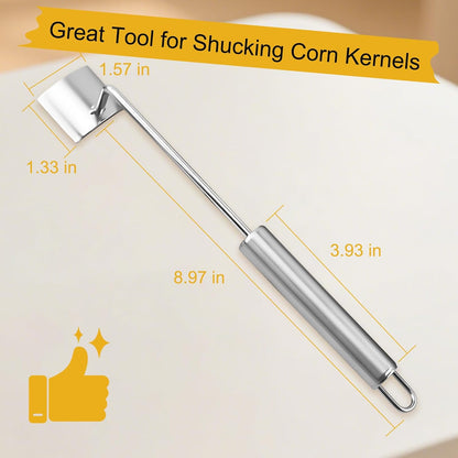 NEW Long Handle Stainless Steel Corn Peeler & Stripper,Corn Cob Stripper,Easy Clean Corn Peeler Corn Cob Stripper Tool