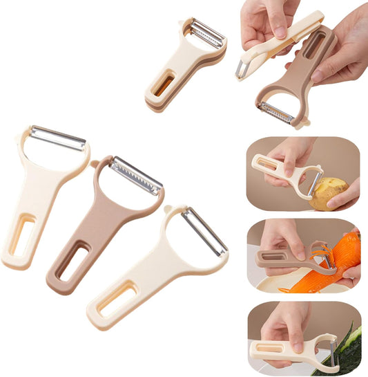 3 Pcs Julienne Peeler Creative Plastic Y Peelers for Kitchen Tool, Veggie, Potato, Tomato, Fruit
