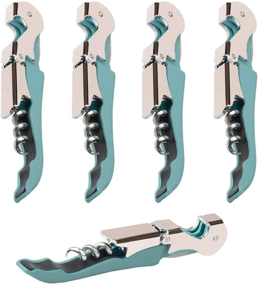 Kit-Home Professional Waiter Corkscrew Wine Openers Set (4 PCS),Upgraded with Heavy Duty Stainless Steel Hinges Wine Key for Restaurant Waiters, Sommelier, Bartenders