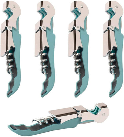 Kit-Home Professional Waiter Corkscrew Wine Openers Set (4 PCS),Upgraded with Heavy Duty Stainless Steel Hinges Wine Key for Restaurant Waiters, Sommelier, Bartenders