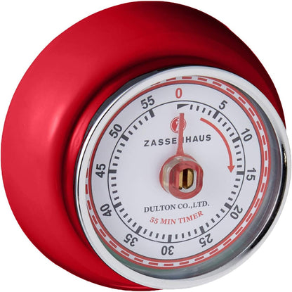 Zassenhaus Magnetic Retro 60 Minute Kitchen Timer, 2.75-Inch, Teal