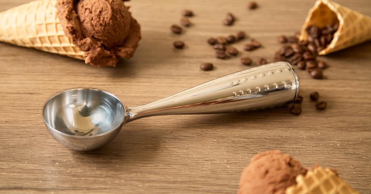 RSVP International Ice Cream Tool Collection, Dishwasher Safe, Large Handle, Scoop