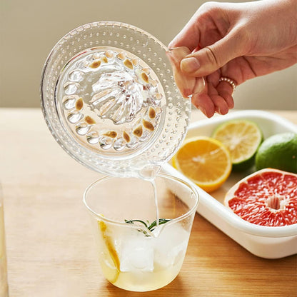 Lemon Squeezer Fruit Hand Squeezer Hand Juicer with Handle, Dishwasher Safe, Heavyweight Glass