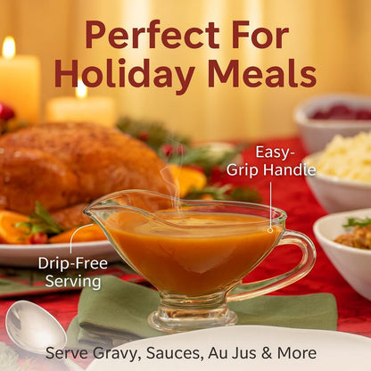 HIC Kitchen Roasting Fat Separator Gravy Strainer, Borosilicate Glass, 32-Ounces, For Stress-Free Holiday Meal Prep and Serving