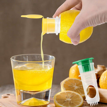 Lemon Squeezer, 2-Pack New Screw-Top Lemon Squeezer,Manual Lemons Juicer with Built-In Filter, Compact Juice Extractor Citrus Press with Lid – Squeeze Lime for Cocktails, Drinks