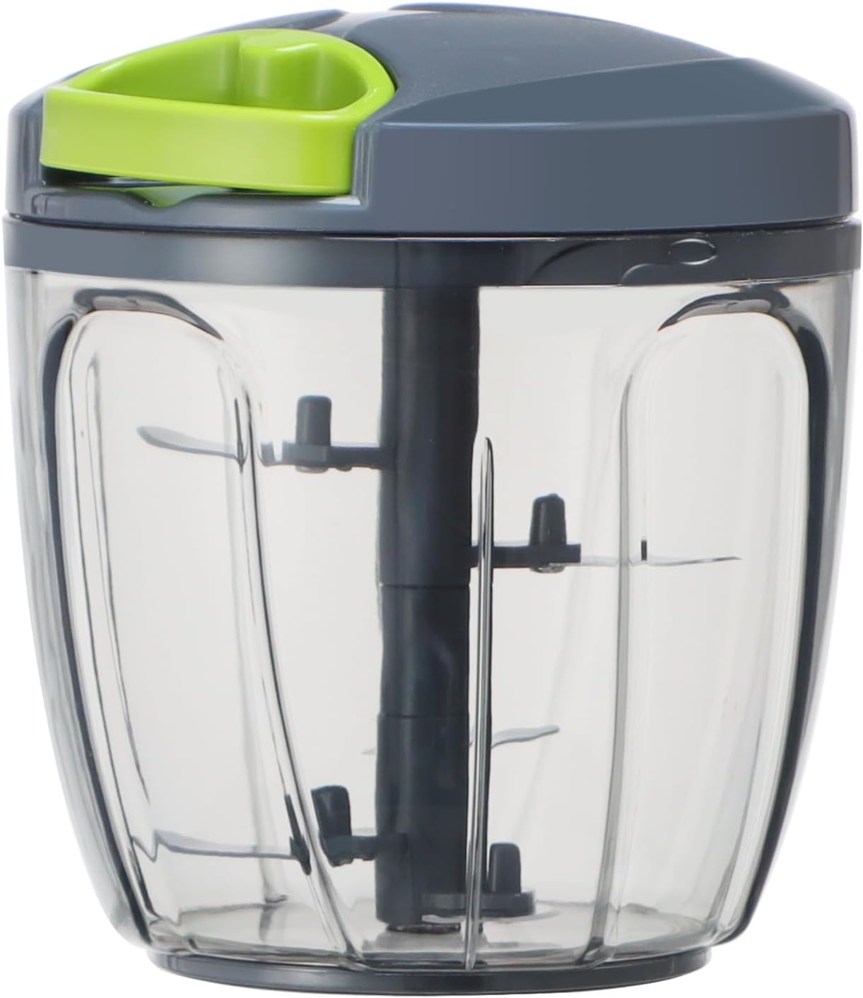 Ourokhome Manual Food Processor Vegetable Chopper, Portable Hand Pull String Garlic Mincer Onion Cutter for Veggies, Ginger, Fruits, Nuts, Herbs, etc., 500ml, Deep Blue