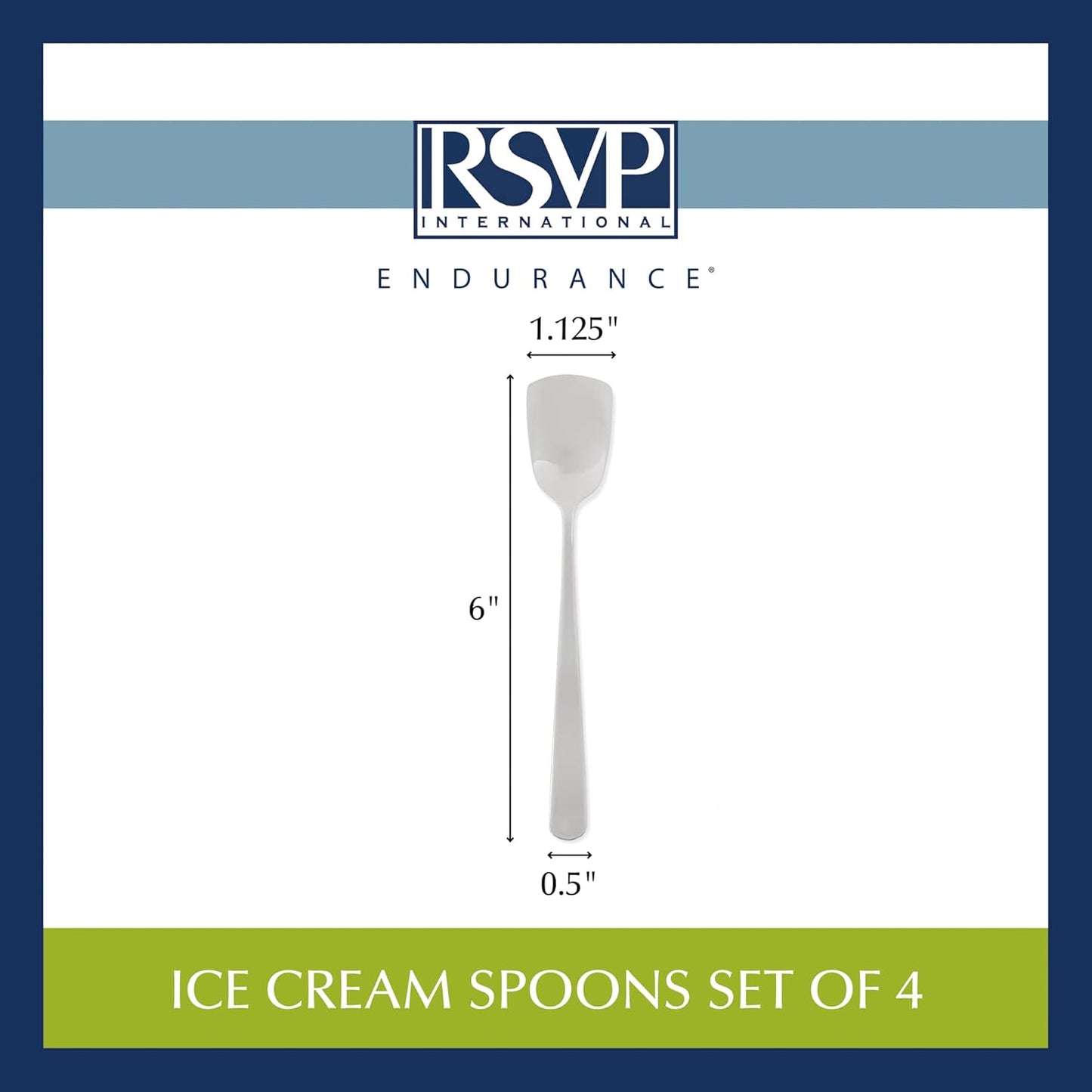 RSVP International Ice Cream Tool Collection, Dishwasher Safe, Large Handle, Scoop