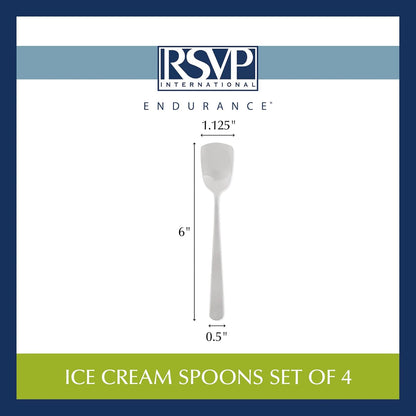RSVP International Ice Cream Tool Collection, Dishwasher Safe, Large Handle, Scoop