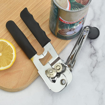 Commercial Can Opener,Heavy Duty Hand Crank Can Opener,Stainless Steel Manual Can Opener,Durable Bottle Opener,Handheld Can Opener for Kitchen,Camping,Picnic,Bar,Restaurant