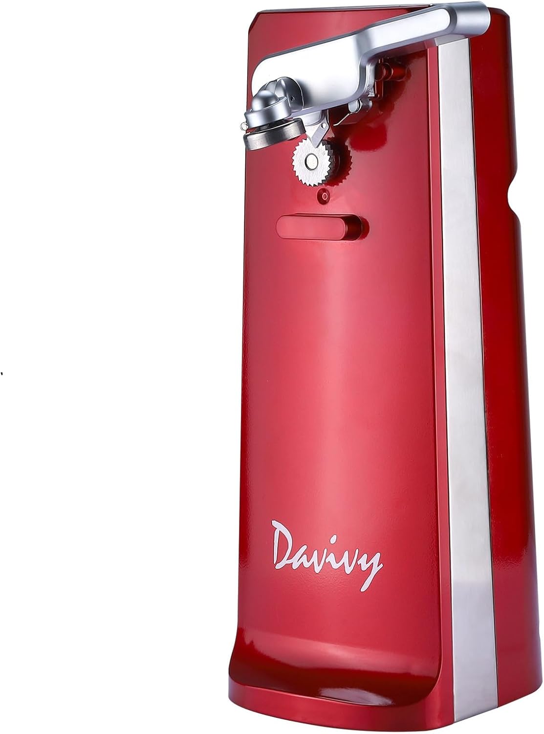 Davivy Electric Can Opener - One-Touch Hands-Free Operation,Removable Stainless Steel Cutter, 3-in-1 Design with Knife Sharpener&Bottle Opener(Blue)