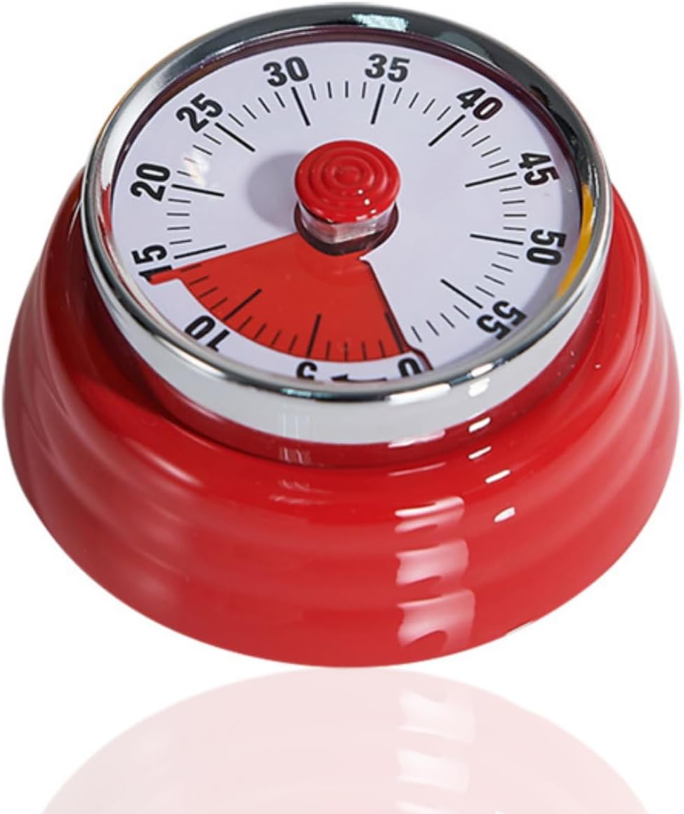 Kitchen Timer, Magnetic Visual Countdown Timer with Loud 72dB Alarm Mechanical Analog Dial for Cooking Baking Home Gym Office