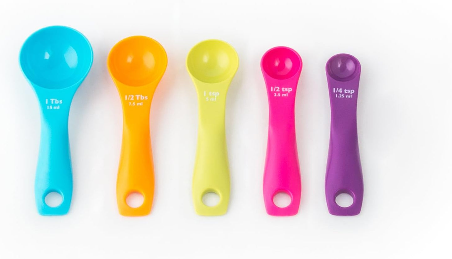 Fox Run Measuring Cup Set, 1/8 cup to 1 Cup, Multicolored 4 Cup Measuring Set