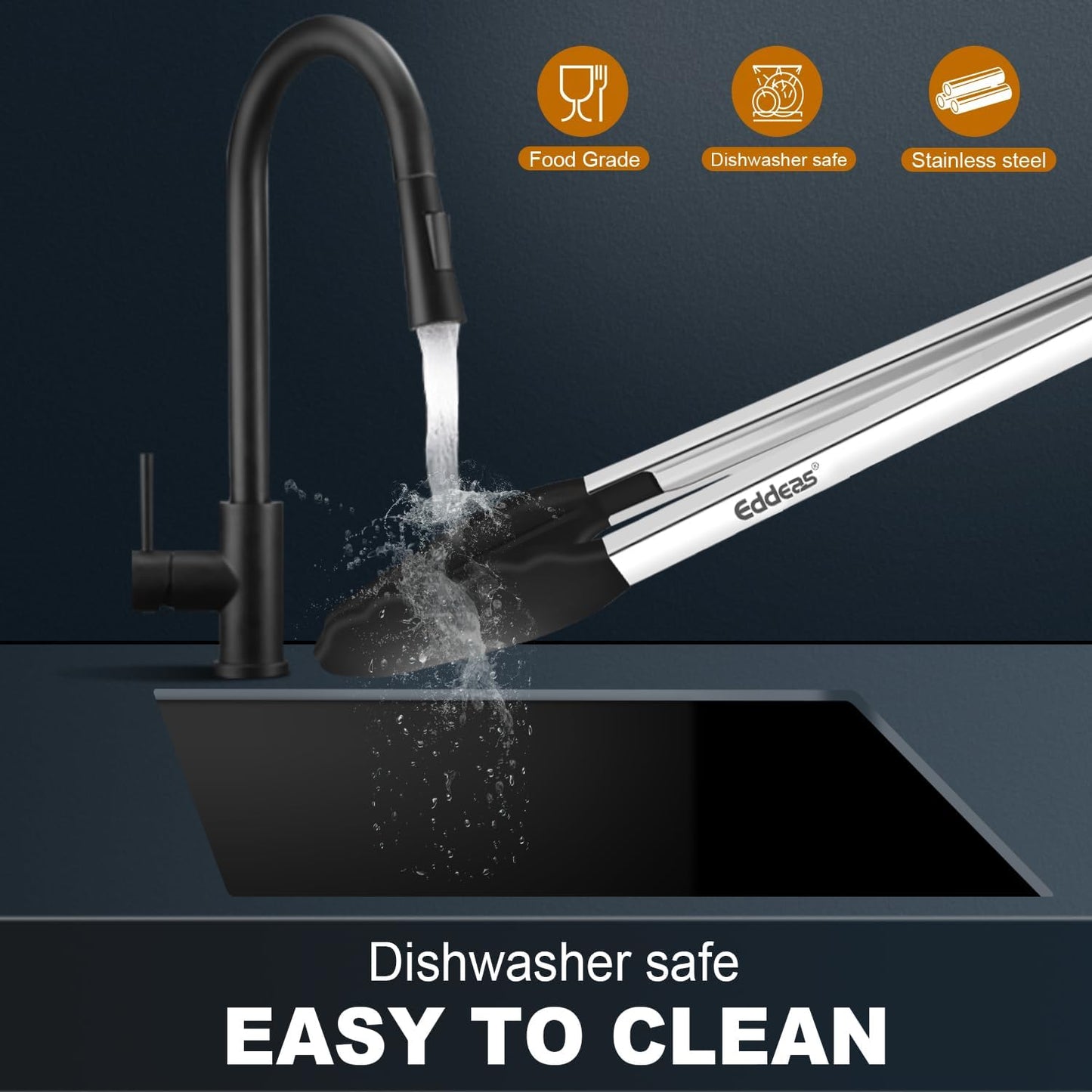 Tongs For Cooking - Heat Resistant 600 Degrees Stainless Steel Kitchen Tong,Heavy Duty Metal Locking Tongs - Perfect for Food,Salad and BBQ set of 3 (7",9" and 12") Dishwasher