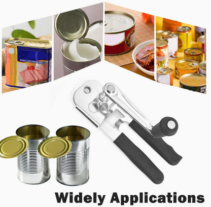 Commercial Can Opener,Heavy Duty Hand Crank Can Opener,Stainless Steel Manual Can Opener,Durable Bottle Opener,Handheld Can Opener for Kitchen,Camping,Picnic,Bar,Restaurant