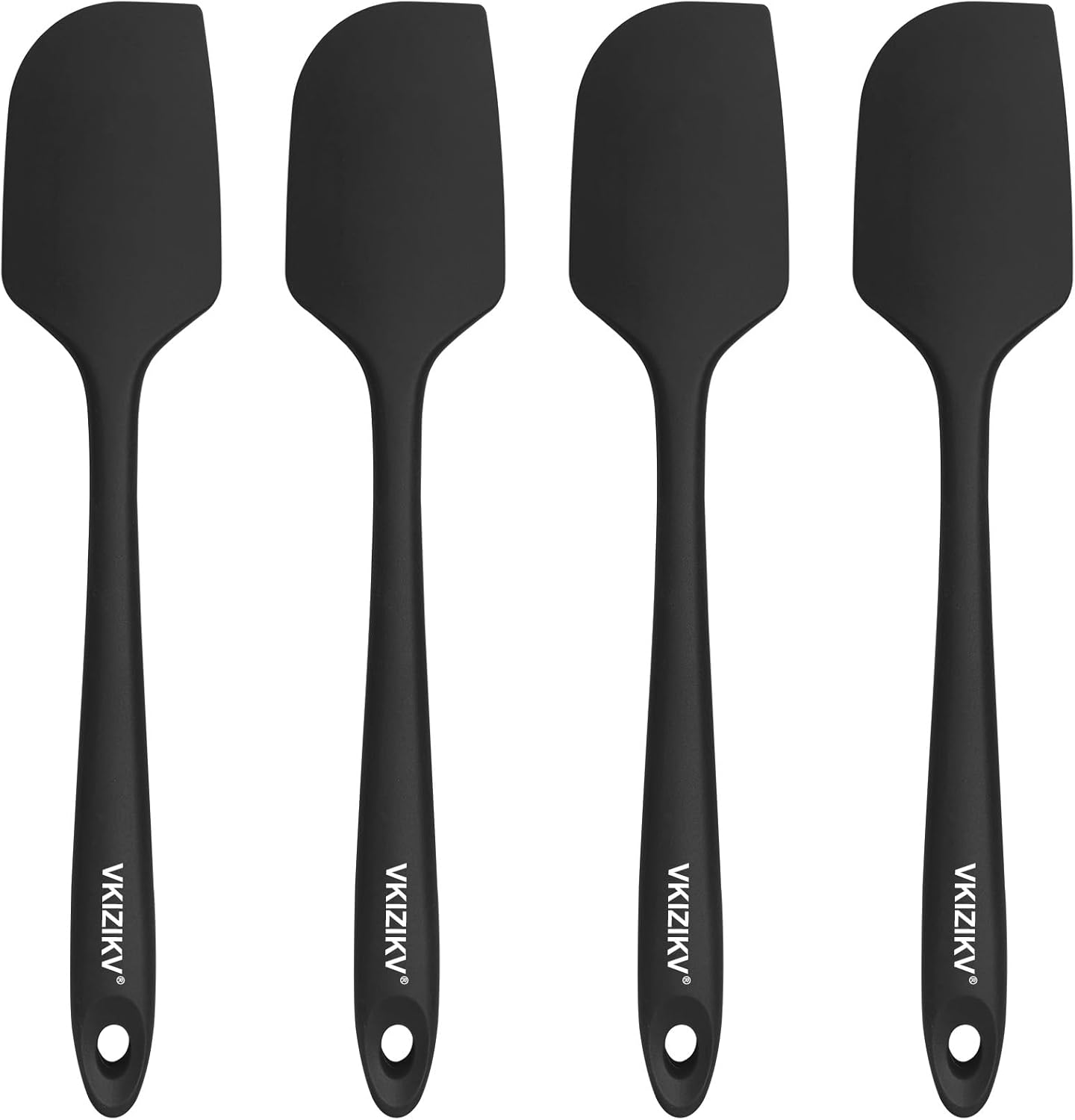 4 Pcs Silicone Spatula Set, 11.4 In, 600°F Heat Resistant Rubber Spatulas for Baking, Cooking & Mixing, Flexible and Non-Stick Kitchen Utensils, Seamless & Dishwasher Safe (Multicolor)
