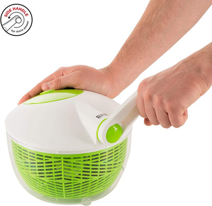 KUHN RIKON Salad Spinner with Side Handle and Instant-Stop Button, 21cm