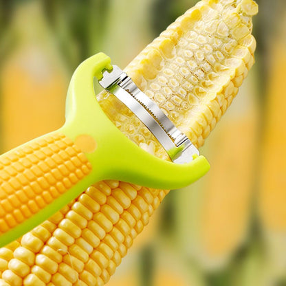 2024 New Corn Peeler, Upgrade Planer Corn Peeler Corn Thresher Corn Stripper, Stainless Steel Quick Corn Kernel Cutter Tool Corn Thresher with Ergonomic Handle (Green#1PC)