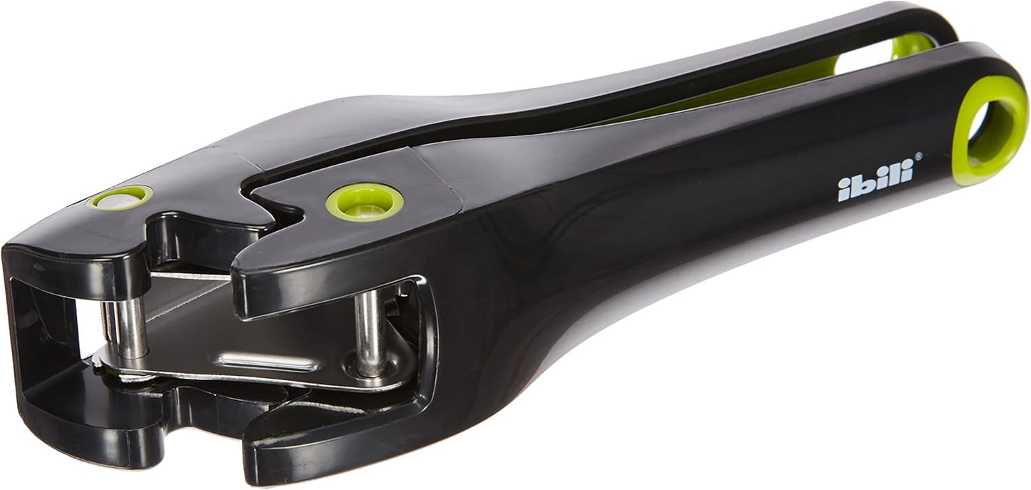 ibili Easycook Gralic Press, Stainless Steel, Silver/Black/Green, 19 x 4 x 6 cm