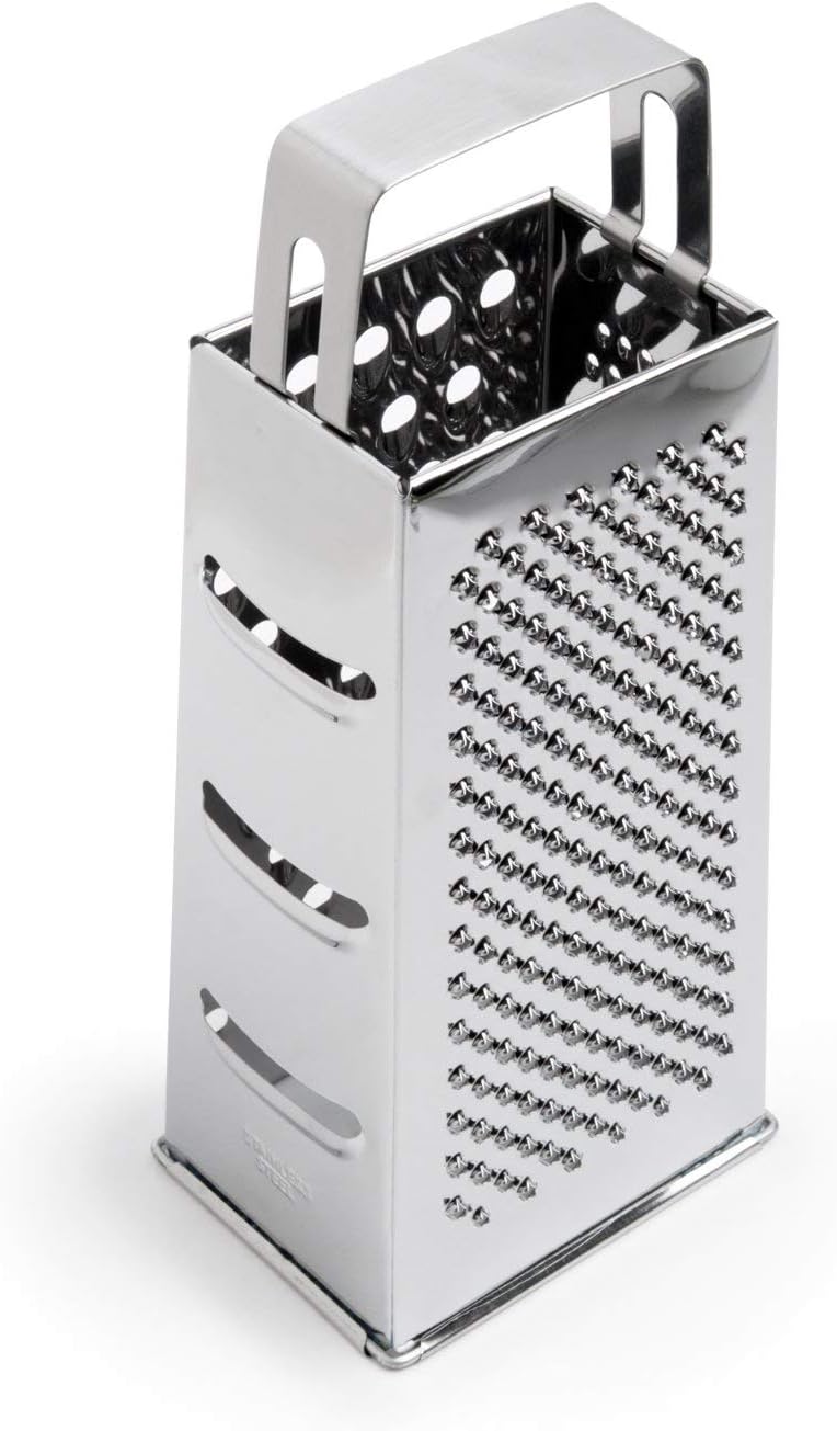 Fox Run 4-Sided Grater, Stainless Steel, 8-Inch