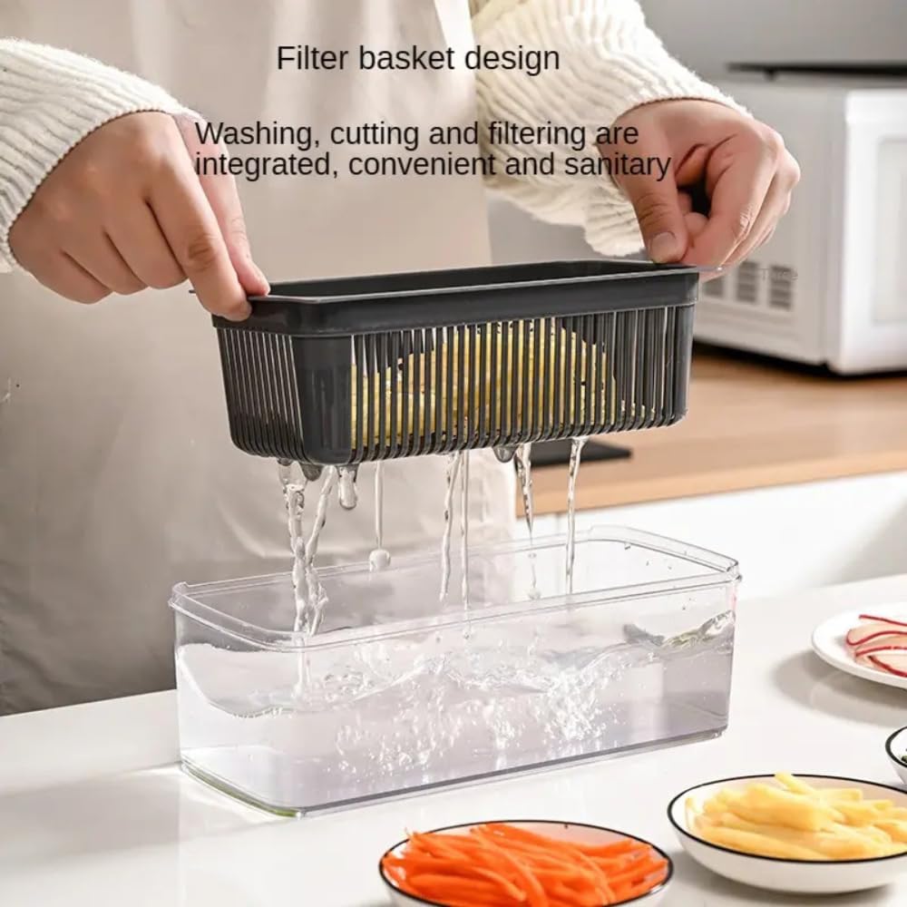 16-in-1 Ultimate Vegetable Chopper & Mandoline Slicer – Multi-Blade Food Dicer, Spiralizer, Grater & Cutter with Container – Kitchen Gadget for Fruits, Veggies, Cheese – Black & Green