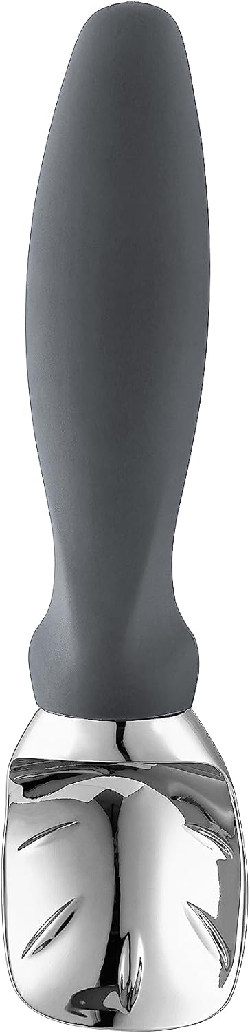 Spring Chef Heavy Duty Ice Cream Scoop with Comfortable Handle - Professional Ice Cream Scooper for Gelato, Sorbet, Cookie Dough, Melon, Frozen Yogurt - Dishwasher Safe Metal Kitchen Tool - Black