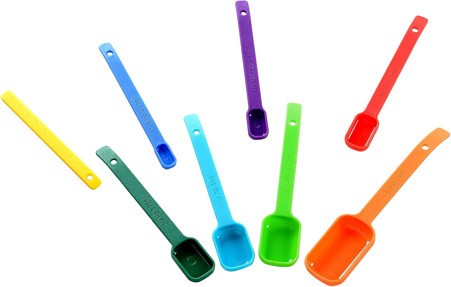 DOTINGHUX Plastic Measuring Spoons 8-Piece,Assorted Colors