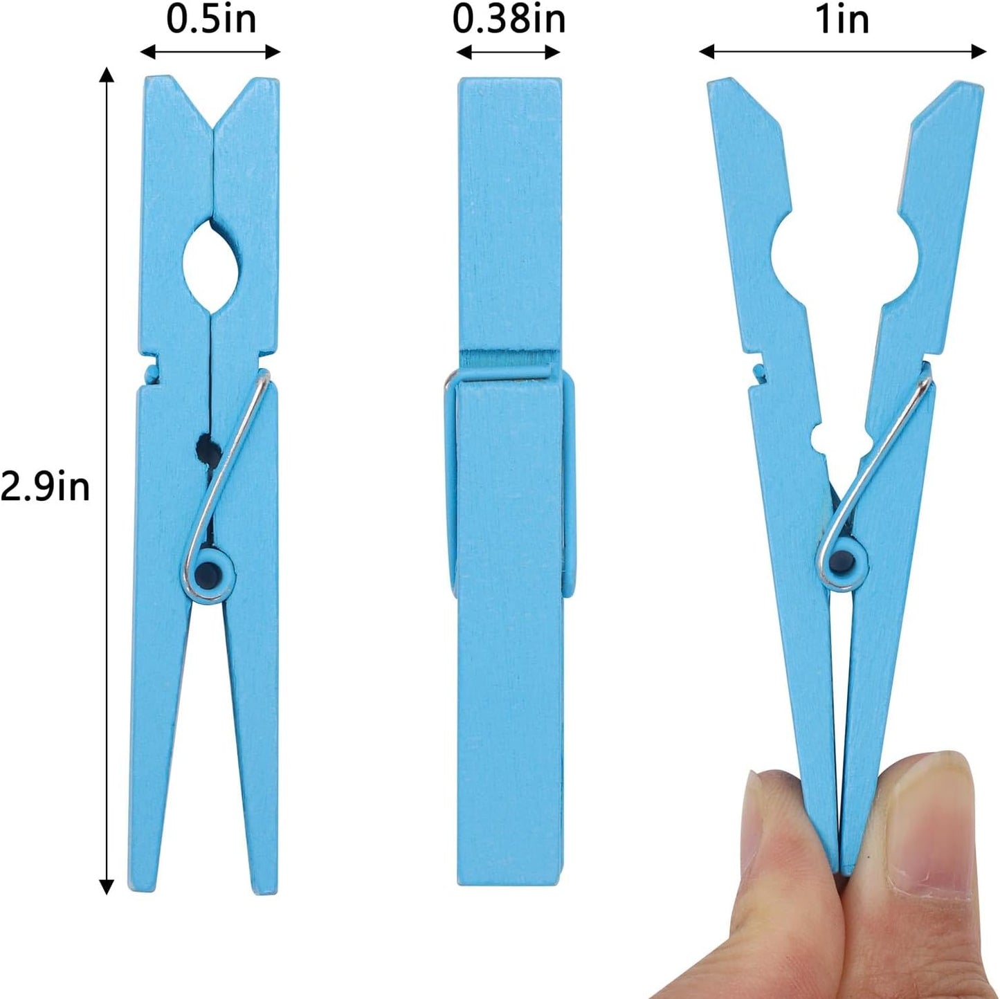 50pcs 2.2 Inches Colored Clothes Pins Waterproof Metal Chip Clips Steel Clip for Food Bag, Chips Bag, Paper