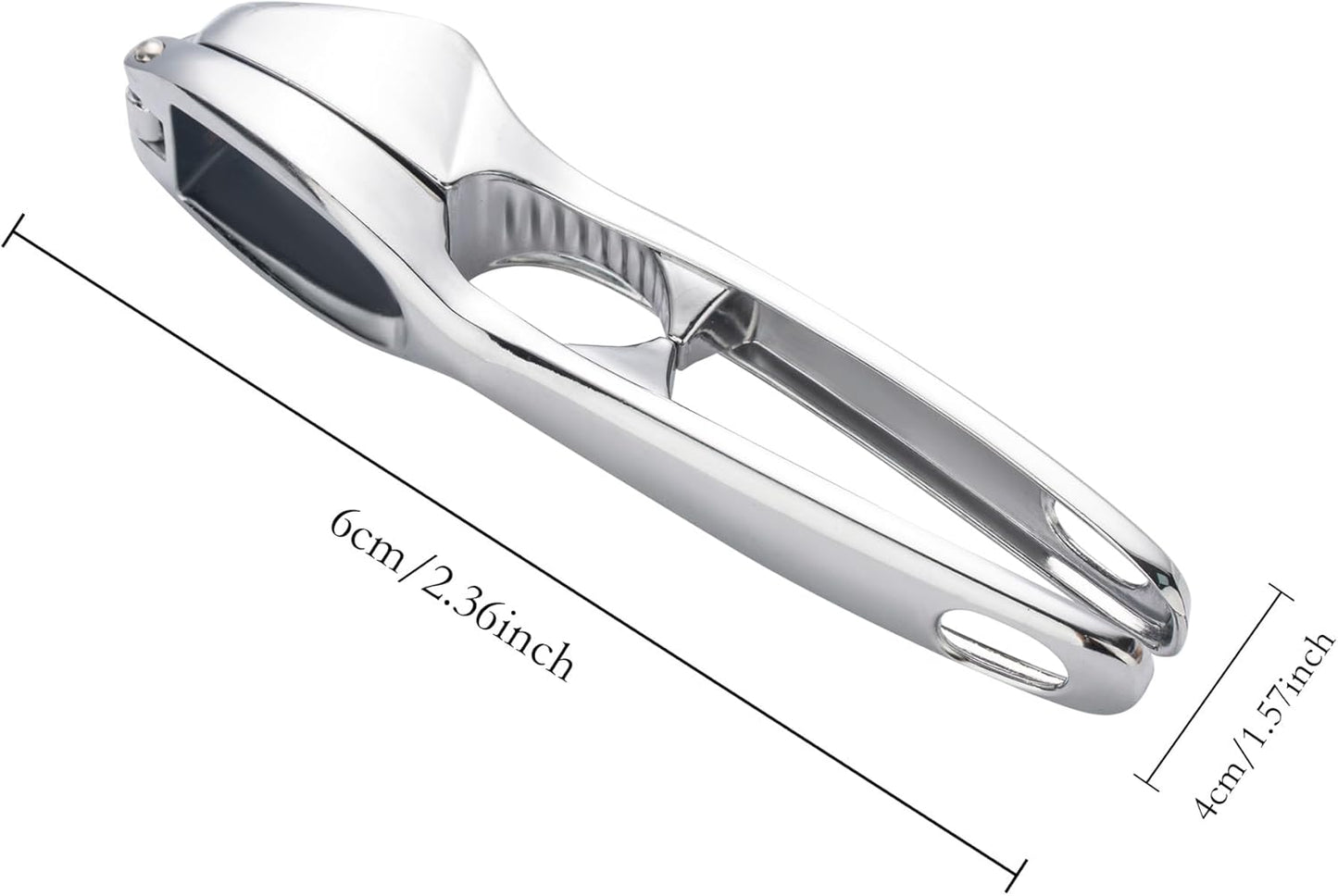 Kitchen Premium Garlic Press - Zinc Alloy Garlic Press effortlessly crushes garlic cloves, ginger chunks, nuts, and seeds. Comfortable to use and dishwasher safe.