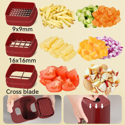 Vegetable Fruit Chopper French Fries Cutter Potato Onion Tomato 3 Sizes Dicer (WHITE)