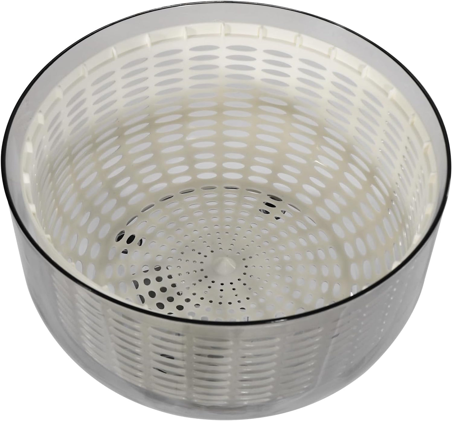 Electric Salad Spinner 6W, 6L/6.34Qt Fruit Vegetable Washer Dryer Countertop Vegetable Dehydrator w/Bowl & Colander Round Lettuce Dryer for Draining, Dehydrating, Storing Vegetables