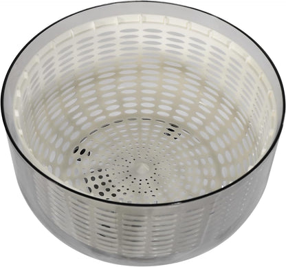 Electric Salad Spinner 6W, 6L/6.34Qt Fruit Vegetable Washer Dryer Countertop Vegetable Dehydrator w/Bowl & Colander Round Lettuce Dryer for Draining, Dehydrating, Storing Vegetables