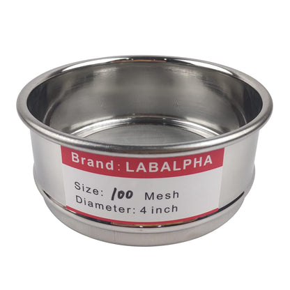 LABALPHA 70 Mesh Lab Sieves, Test Sieve #70 Mesh, 4'' Diameter, 304 Stainless Steel Wire Cloth (0.22mm)