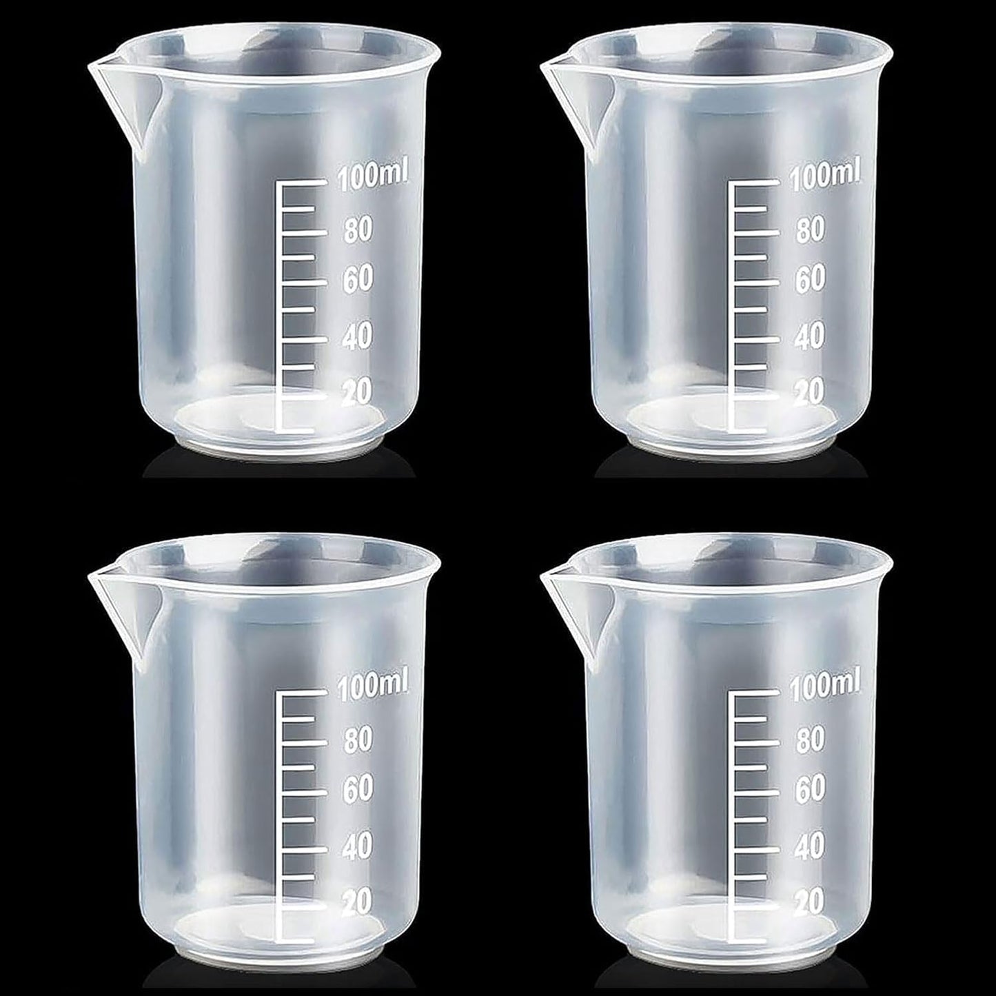 30ml Plastic Liquid Measuring Cups - Mini Clear Kitchen Medicine Cups Transparent Labs Graduated Beakers Baking Cooking Home Lab Measure Tool (10 Packs,1oz,Transparent)