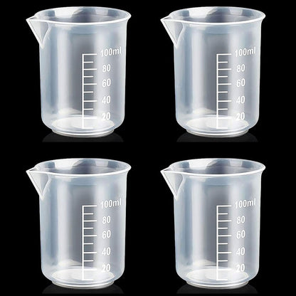 30ml Plastic Liquid Measuring Cups - Mini Clear Kitchen Medicine Cups Transparent Labs Graduated Beakers Baking Cooking Home Lab Measure Tool (10 Packs,1oz,Transparent)