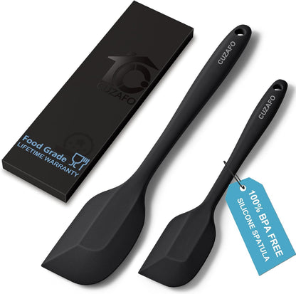 BPA Free Heat Resistant 600℉ Silicone Spatula, Turner Mixing Spatulas set Dishwasher Safe for Nonstick Cookware, Classic Blue