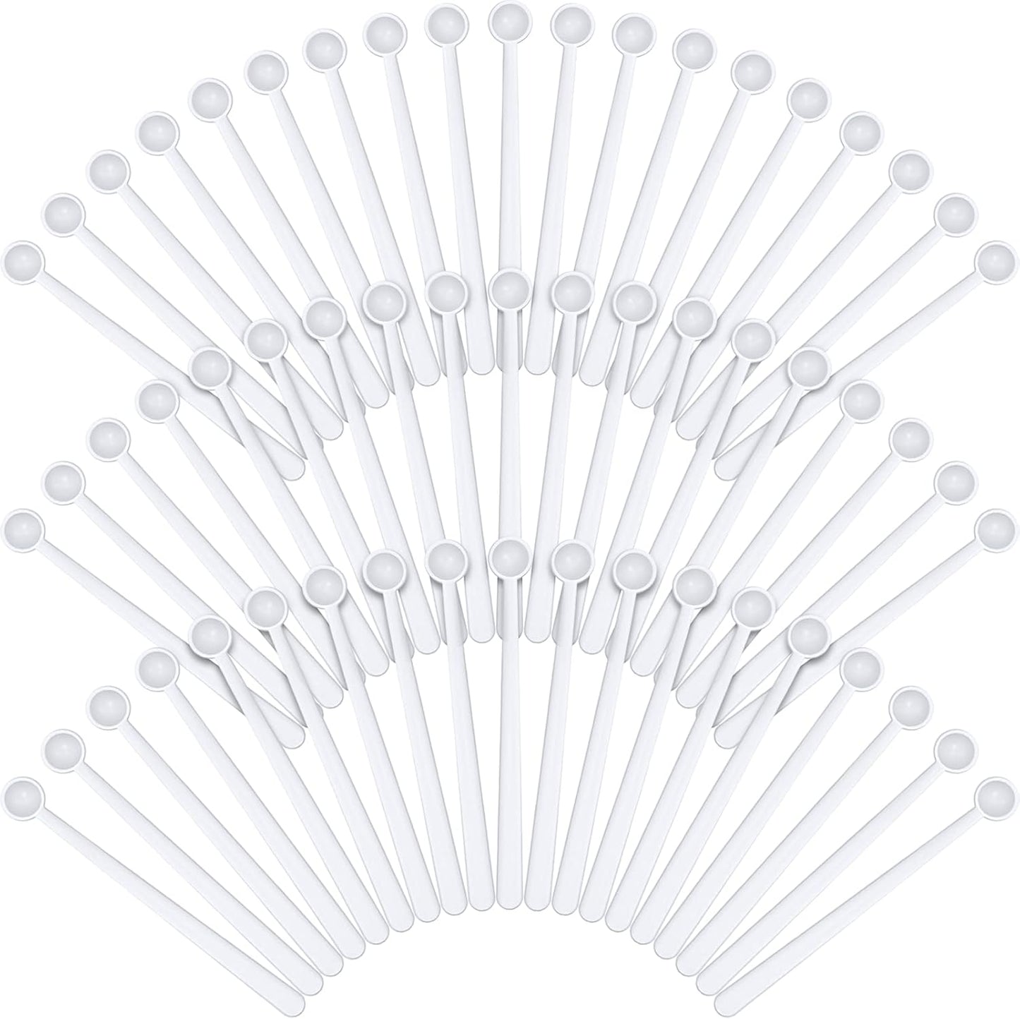Chengu 200 Pieces Mini Measuring Spoons 1/32 Teaspoon Micro Scoops 0.15 ml Mini Spice Scoop Micro Powder Scoop for Sugar Herbs Cosmetics Coffee Milk Measurement Tools Supplies