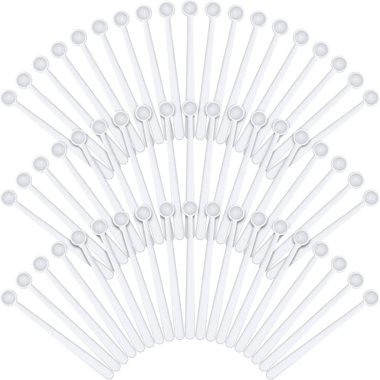 Chengu 200 Pieces Mini Measuring Spoons 1/32 Teaspoon Micro Scoops 0.15 ml Mini Spice Scoop Micro Powder Scoop for Sugar Herbs Cosmetics Coffee Milk Measurement Tools Supplies