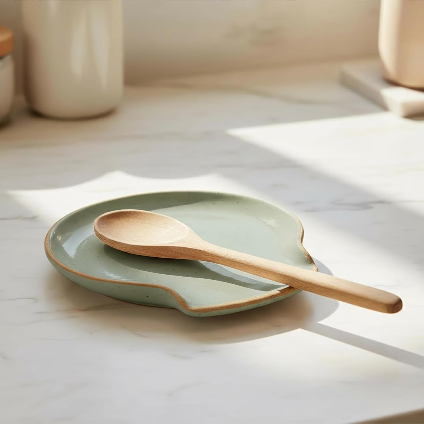 Beautiful Ceramic Spoon Rest for Stove Top - Perfectly Sized Spoon Holder for Your Kitchen Countertop - Easy to Clean and Dishwasher Safe, Perfect Addition to Any Kitchen Counter for Everyday Cooking