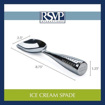 RSVP International Ice Cream Tool Collection, Dishwasher Safe, Large Handle, Scoop