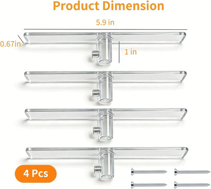 Stand Mixer Attachment Holder for KitchenAid Accessories and Attachments - 4 Pack Hanging Organizer for Storage Your Kitchen Aid Dough Hook Paddle Whisk Attachment Hanger (Plastic White)