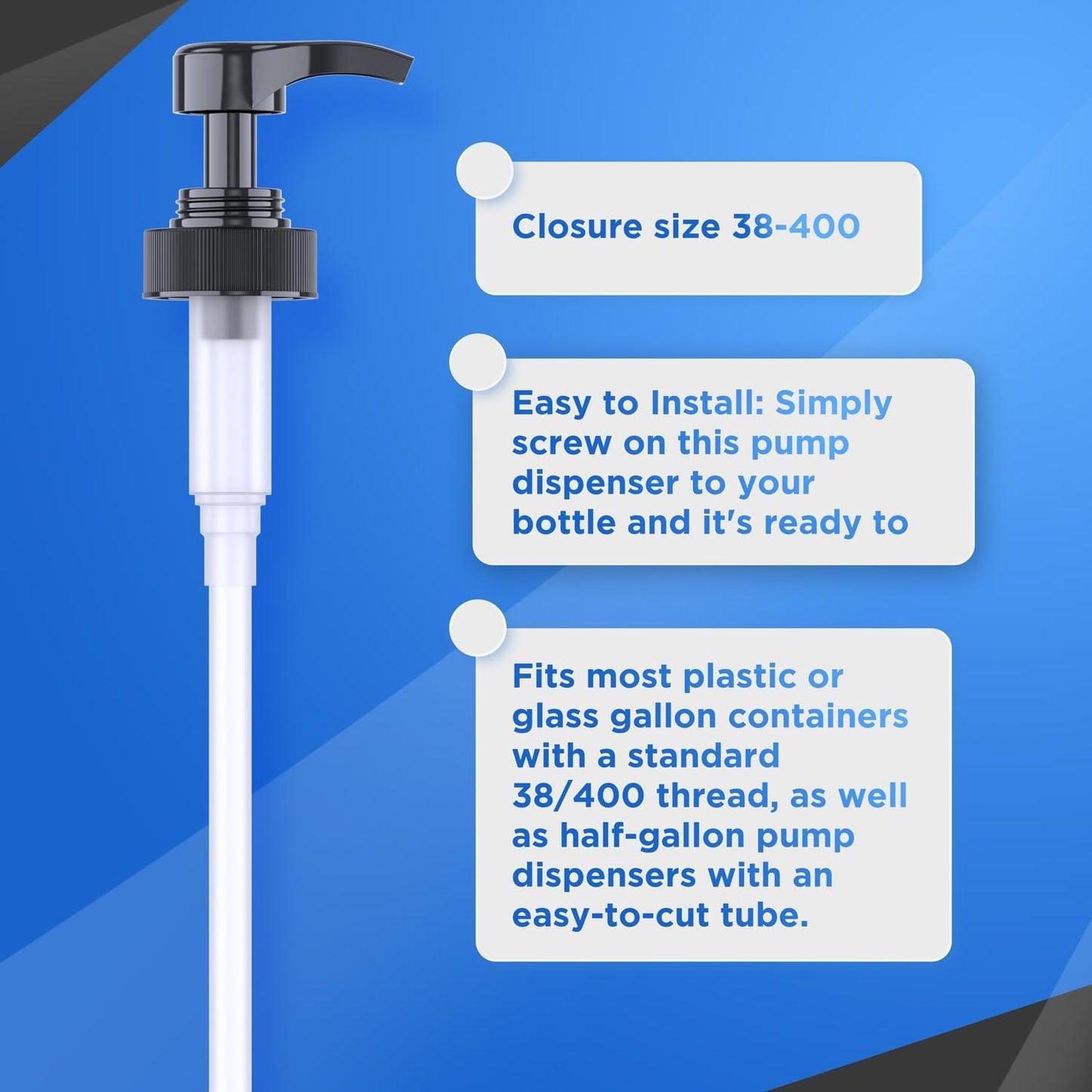 Kitchentoolz 1-Gallon Plastic Jug with Pump Dispenser - Ideal for Epoxy Resin, Laundry Detergent, Liquid Soap, Snow Cone Syrup, Batter
