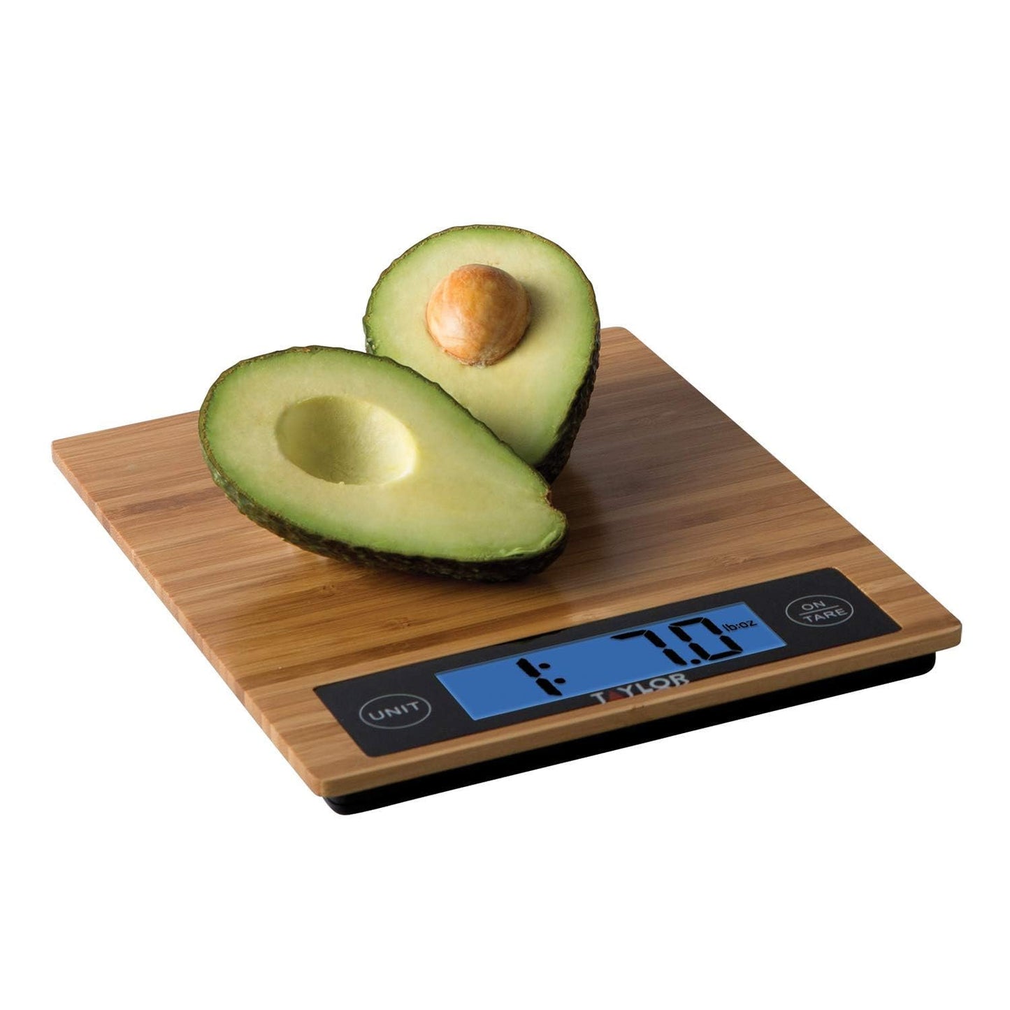 Taylor 382821 Digital Kitchen Scale, 11 Lb, Bamboo