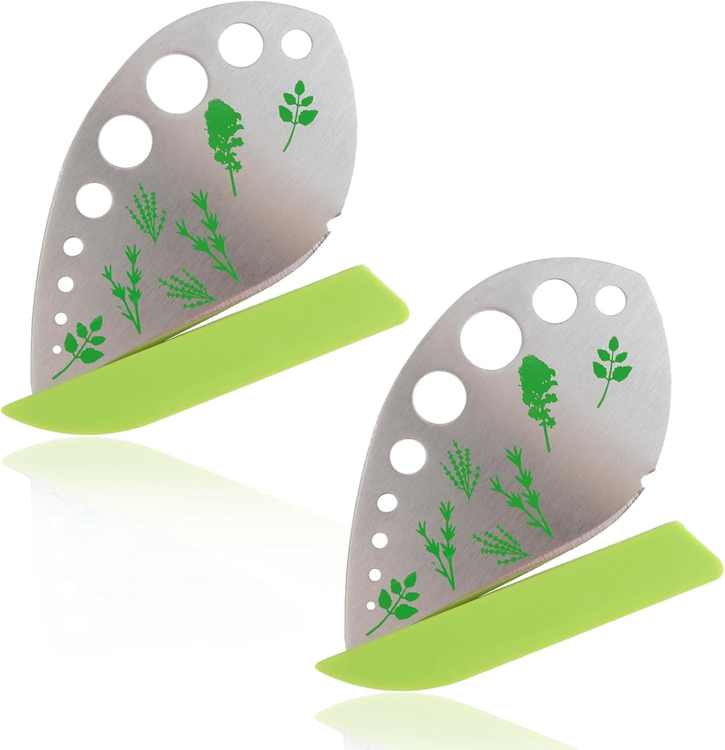 2pcs Herb Stripper Tool - 9 Different Size Holes for Stripping Various Vegetable Leaves, Stainless Steels Herbd Destemmer,Unique Kitchen Gadgets for Home Cooks