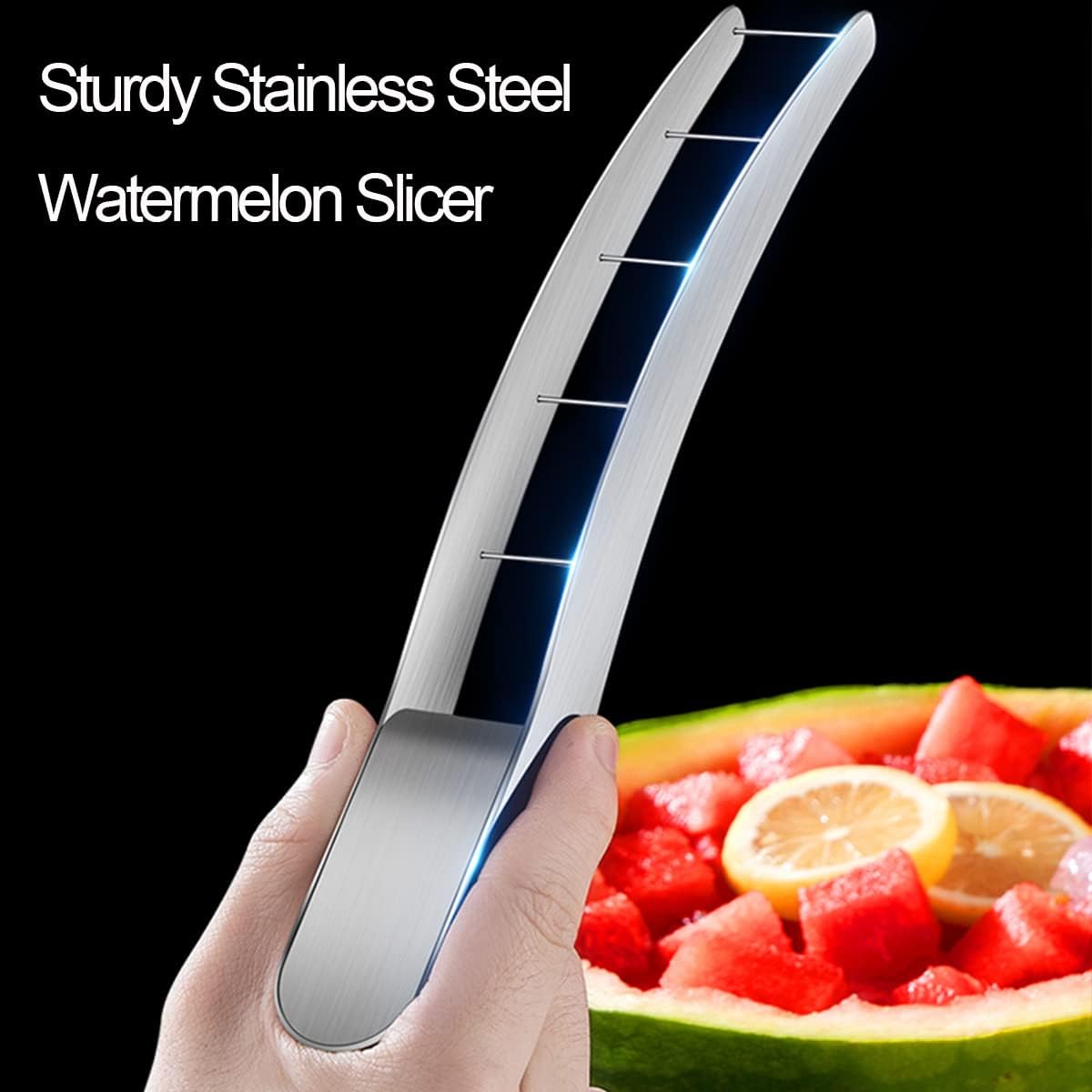 Watermelon Cutter Slicer Cut Watermelon Into Cubes Knife Melon Baller for Kitchen Gadgets Useful Cool Tool