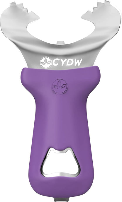 CYDW Mason Jar Opener Tool with Soft Touch Handle, No Lid Dents or Damage, Can Opener Manual Multi-Purpose, Easy Twist Manual Handheld Top Remover, Canning Supplies, Bottle Opener, Made for Lifetime